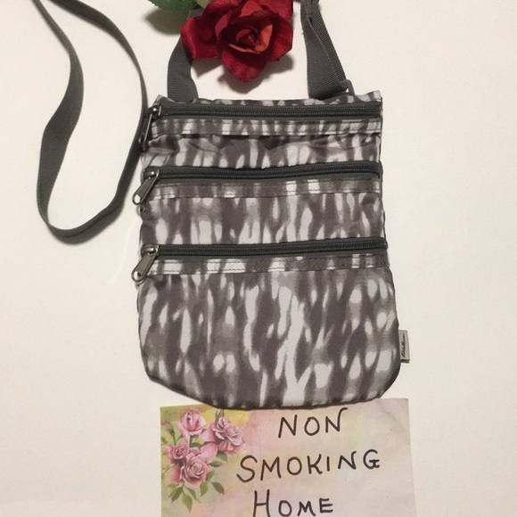 EDDIE BAUER BAG NWOT MESSENGER PURSE CROSSBODY ANIMAL PRINT - Picture 1 of 8